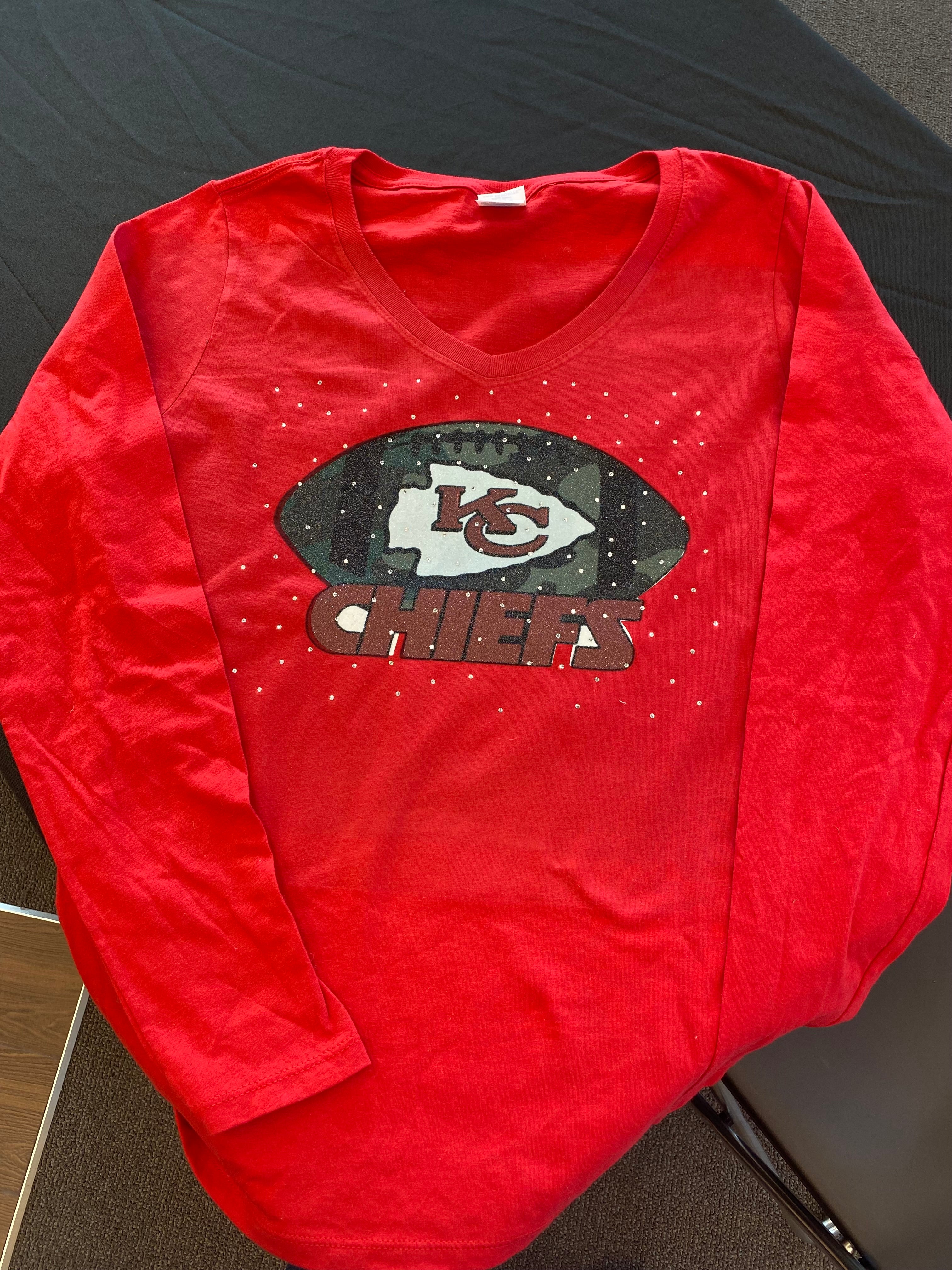 Glitter / Cheetah KC Chiefs Arrowhead – Spirit Life Apparel & Screenprinting