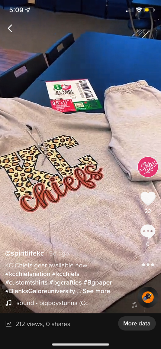 KC Chiefs Sweatsuit