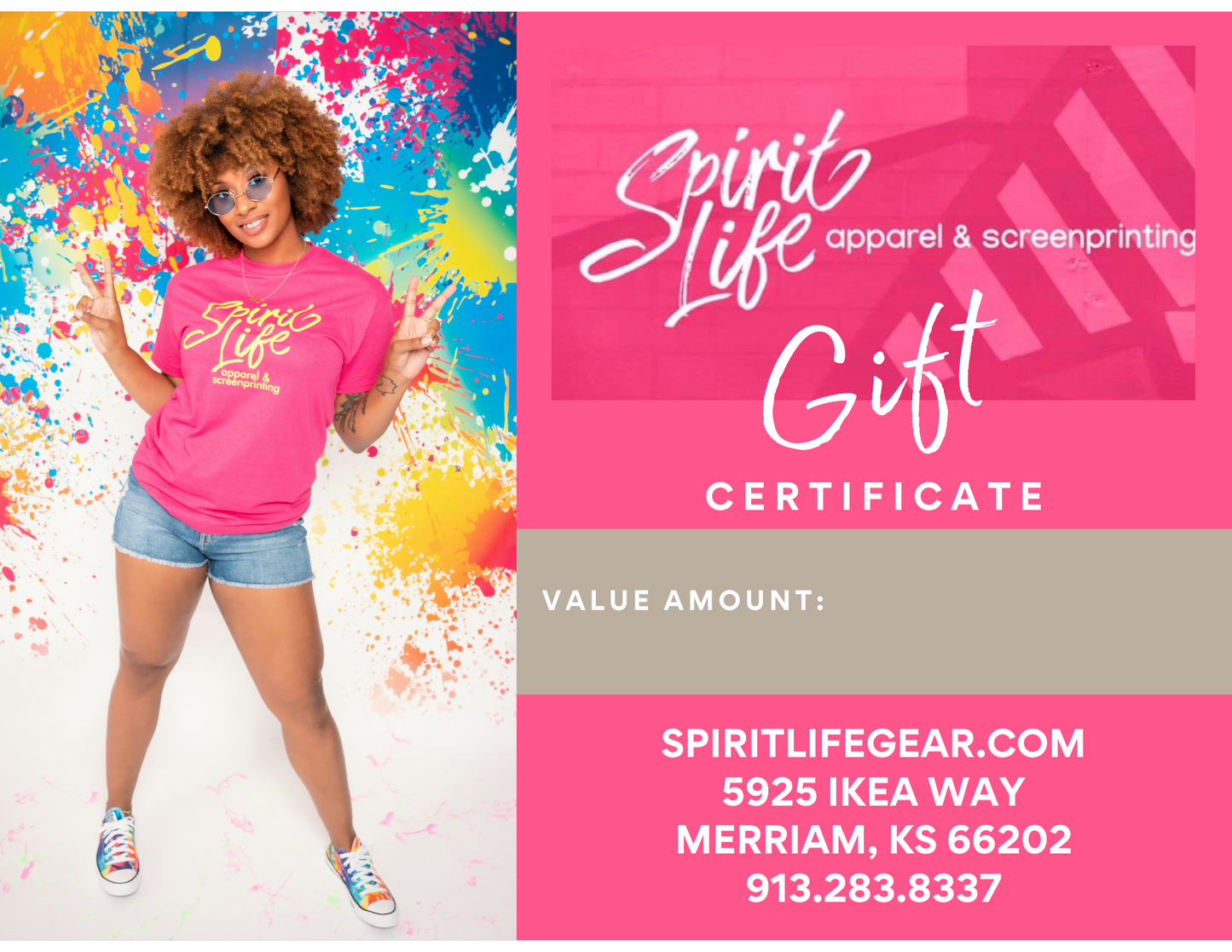 Spirit Life Apparel & Screenprinting Gift Card