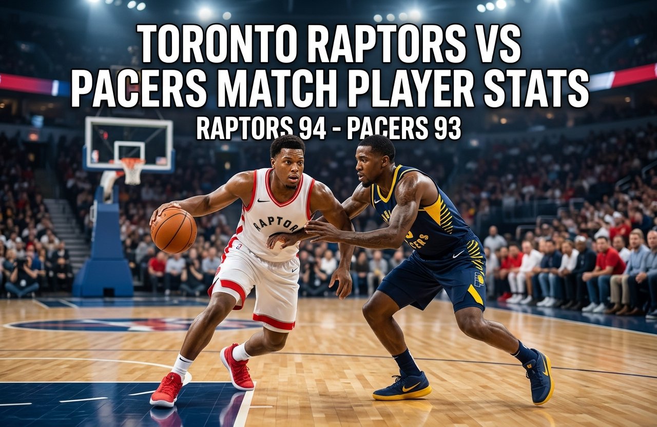Toronto Raptors vs Pacers Match Player Stats