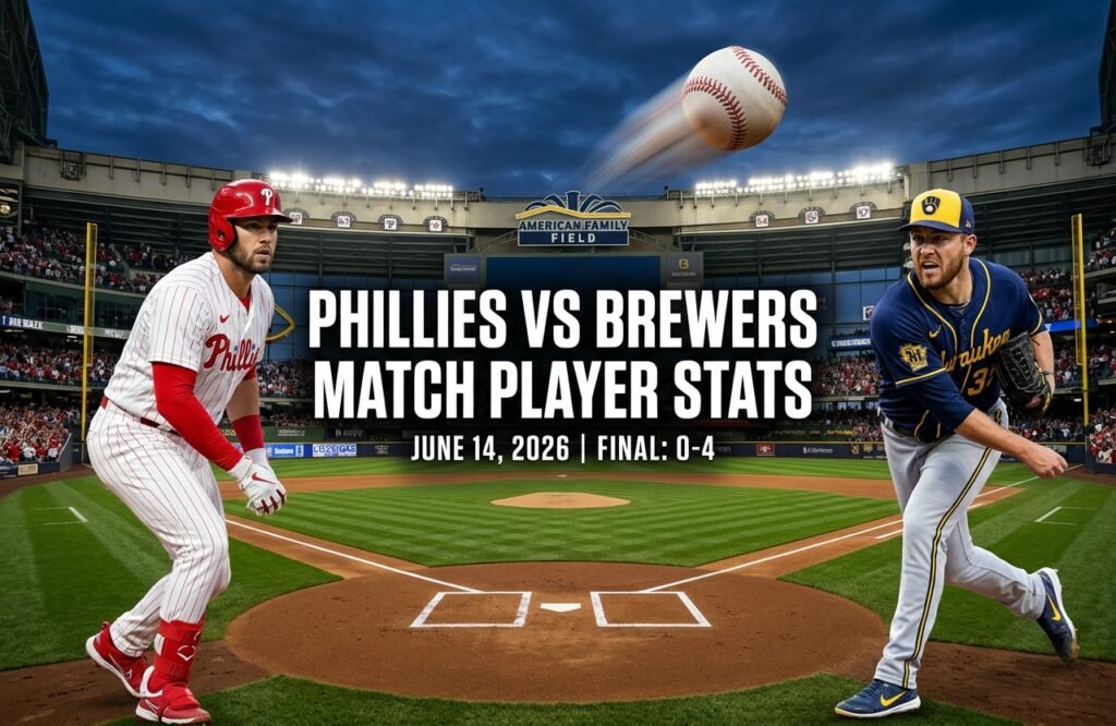 Phillies vs Milwaukee Brewers Match Player Stats